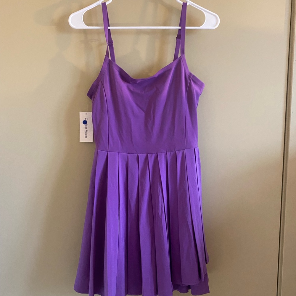 Outdoor Voices Lavender Purple Pleated Tennis Dress - Picture 2 of 3